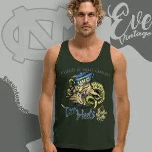 Vintage North Carolina University Unc Tar Heels Tank Top Racerback