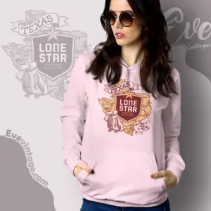 Vintage Pabst Lone Star Texas Map Hoodie