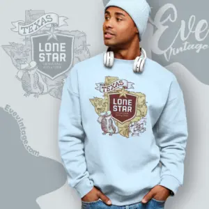 Vintage Pabst Lone Star Texas Map Sweatshirt