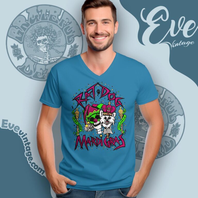 Vintage Ratdog Shirt Mardi Gras Oakland V Neck TShirt Vintage Ratdog Shirt Mardi Gras Oakland V Neck TShirt