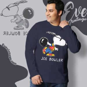 Vintage Snoopy Joe Bowler Shirt Long Sleeve Tee