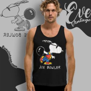 Vintage Snoopy Joe Bowler Shirt Tank Top Racerback