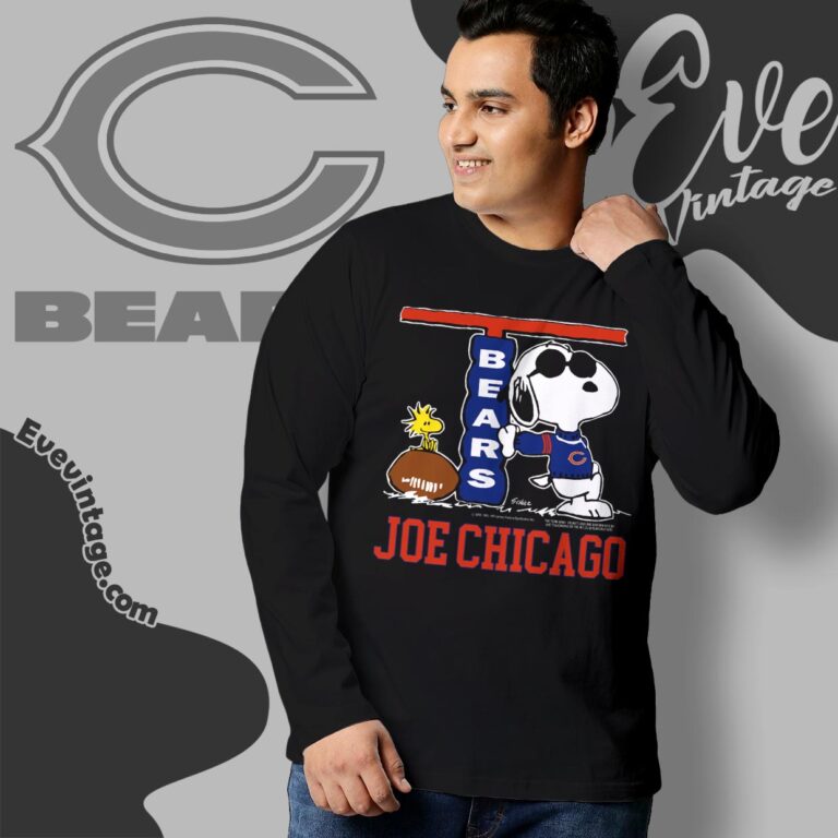 Vintage Snoopy Joe Chicago Bears Shirt Long Sleeve Tee Vintage Snoopy Joe Chicago Bears Shirt Long Sleeve Tee