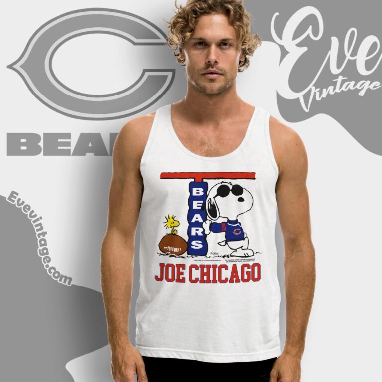 Vintage Snoopy Joe Chicago Bears Shirt Tank Top Racerback Vintage Snoopy Joe Chicago Bears Shirt Tank Top Racerback