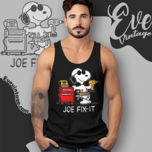 Vintage Snoopy Joe Fix it Shirt Tank Top Racerback