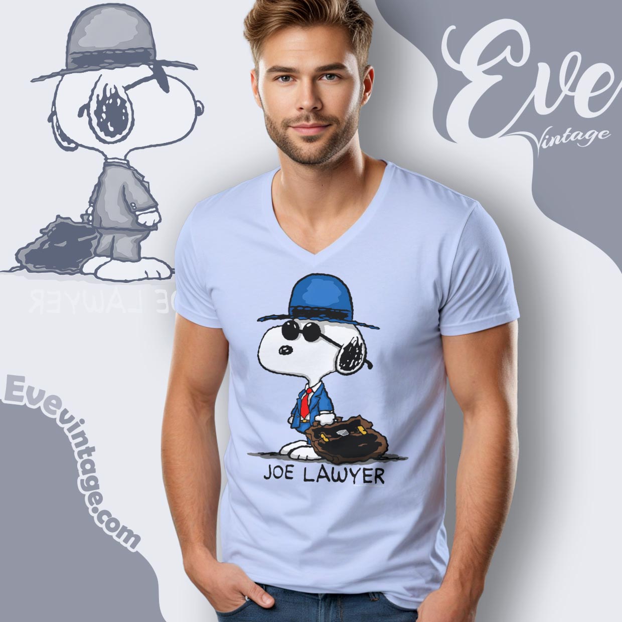 Vintage Snoopy Joe Lawyer Shirt V Neck TShirt Vintage Snoopy Joe Lawyer Shirt V Neck TShirt