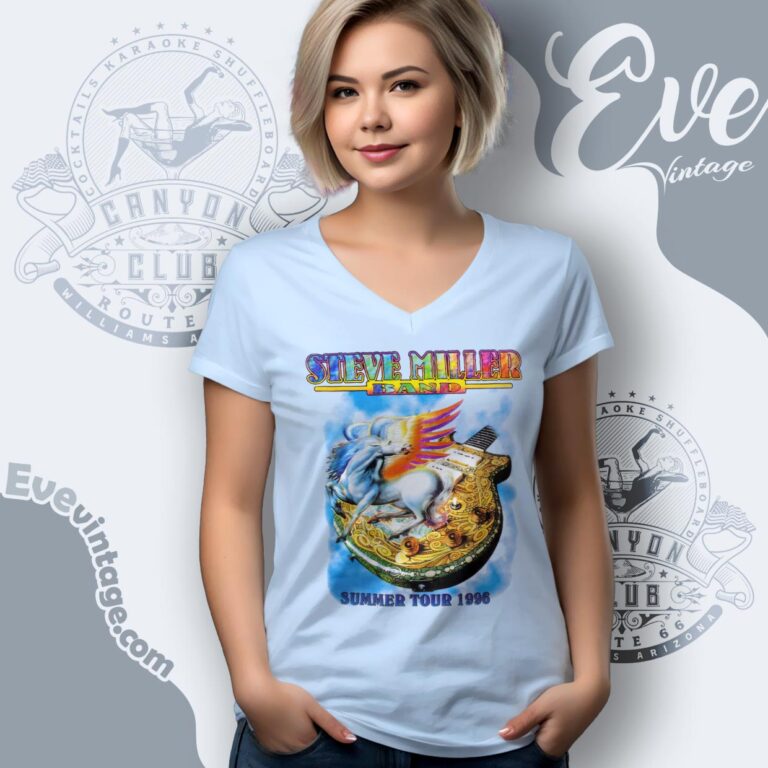 Vintage Steve Miller Band Summer Tour 1996 Shirt V Neck TShirt Vintage Steve Miller Band Summer Tour 1996 Shirt V Neck TShirt