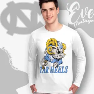 Vintage Tar Heels Mascot Long Sleeve Tee