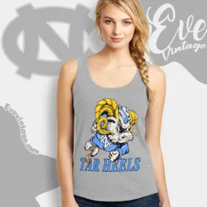 Vintage Tar Heels Mascot Tank Top Racerback