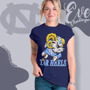 Vintage Tar Heels Mascot Women T shirt