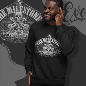 Vintage The Milestone Charlotte Rock Club Shirt Nc Dive Bar Tee Sweatshirt