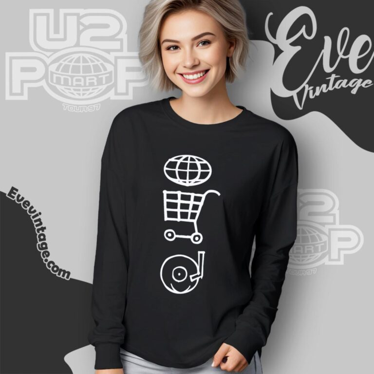 Vintage U2 PopMart Tour 1997 Shirt Long Sleeve Tee Vintage U2 PopMart Tour 1997 Shirt Long Sleeve Tee