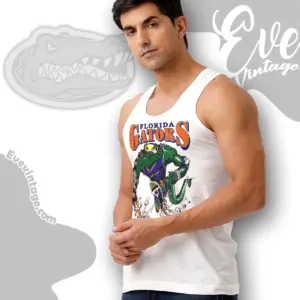 Vintage Uf Florida Gators Basketball Mascot Tank Top Racerback