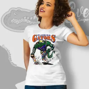 Vintage Uf Florida Gators Basketball Mascot Women T shirt