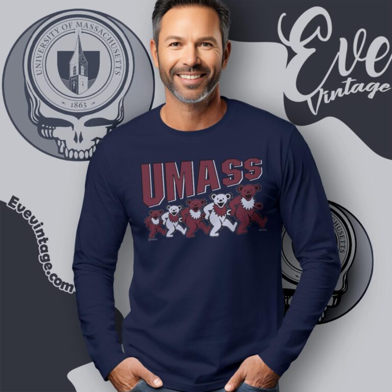 Vintage Umass Grateful Dead Shirt University Of Massachusetts Long Sleeve Tee Vintage Umass Grateful Dead Shirt University Of Massachusetts Long Sleeve Tee