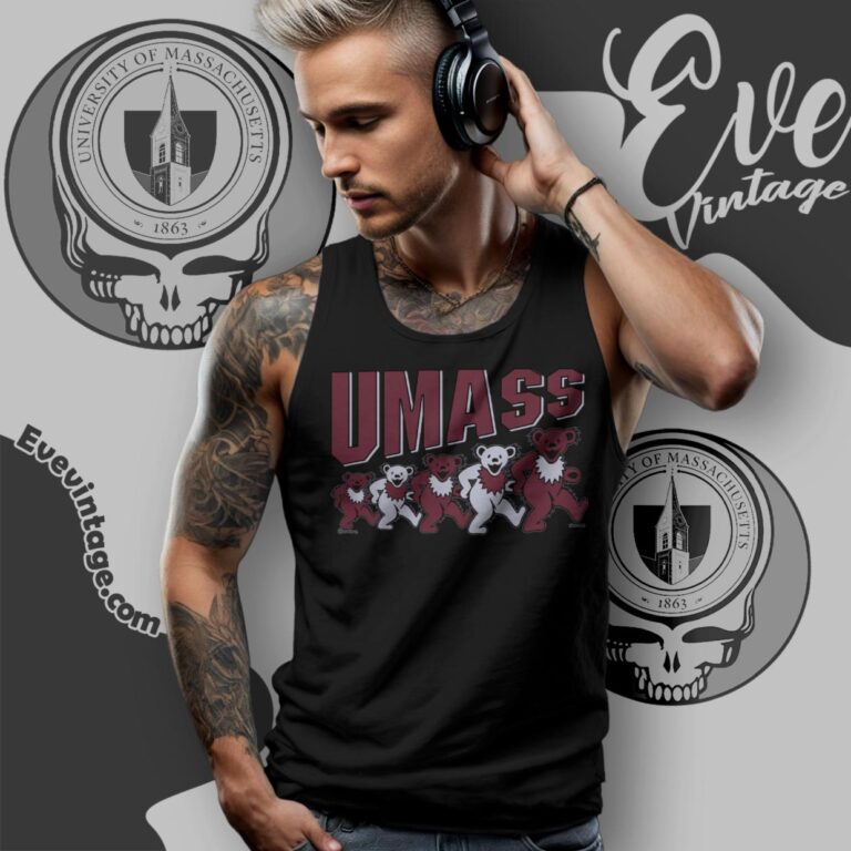 Vintage Umass Grateful Dead Shirt University Of Massachusetts Tank Top Racerback Vintage Umass Grateful Dead Shirt University Of Massachusetts Tank Top Racerback