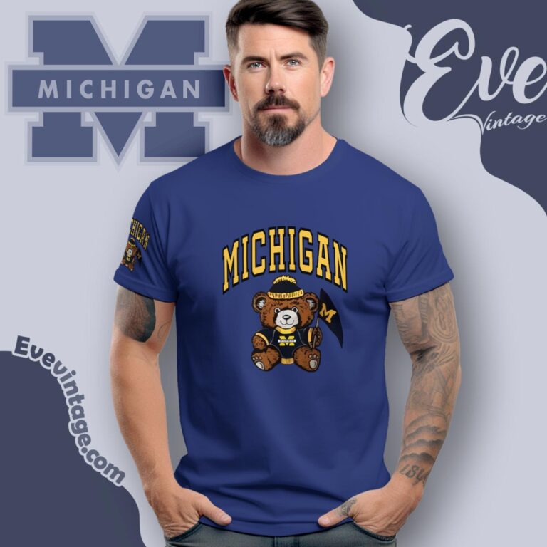 Vintage University Of Michigan Bear Shirt T Shirt Vintage University Of Michigan Bear Shirt T Shirt