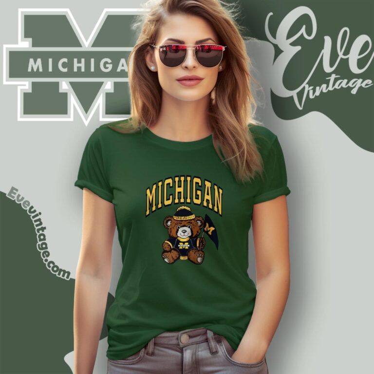 Vintage University Of Michigan Bear Shirt Women T Shirt Vintage University Of Michigan Bear Shirt Women T Shirt