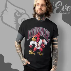 Vintage Uofl Louisville Cardinals Mascot T shirt