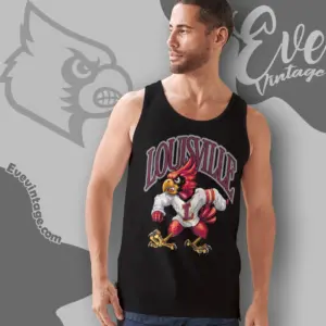 Vintage Uofl Louisville Cardinals Mascot Tank Top Racerback