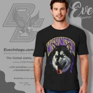 Vintage Uw Washington Huskies Mascot Tshirt