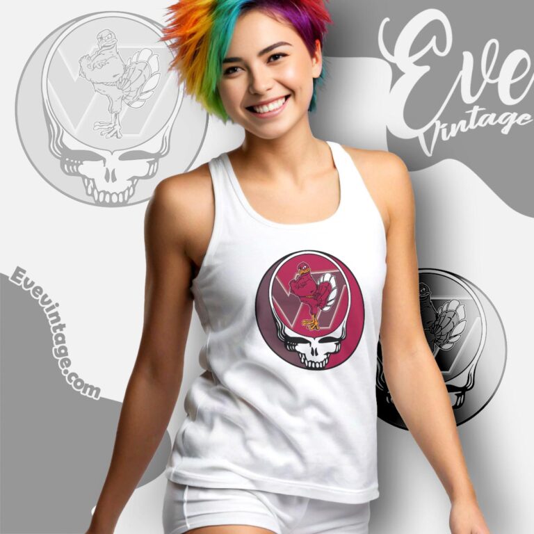 Virginia Tech Hokies Steal Your Face Stealie Shirt Tank Top Racerback Virginia Tech Hokies Steal Your Face Stealie Shirt Tank Top Racerback