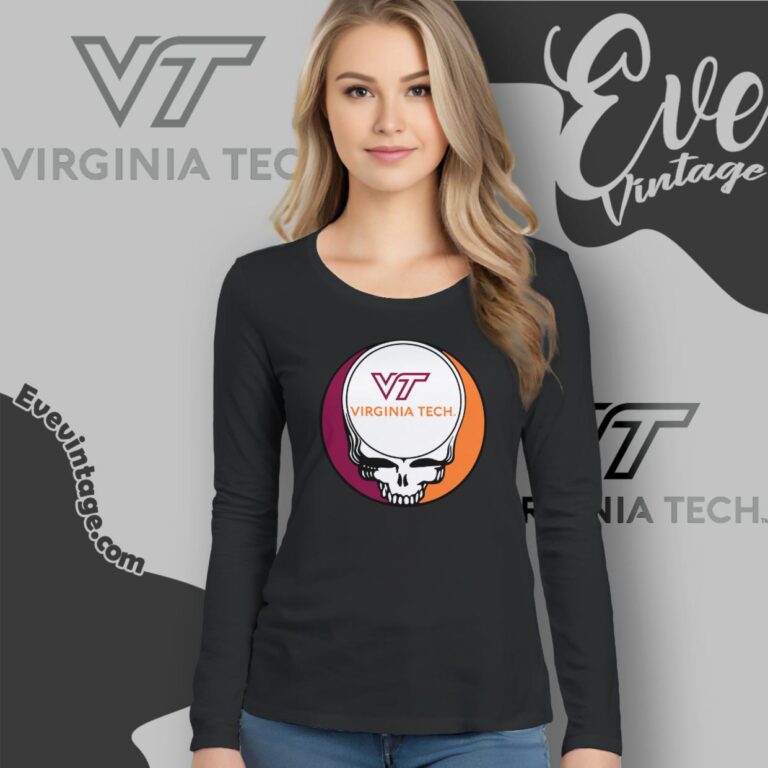 Virginia Tech Steal Your Face Grateful Dead Shirt Long Sleeve Tee Virginia Tech Steal Your Face Grateful Dead Shirt Long Sleeve Tee