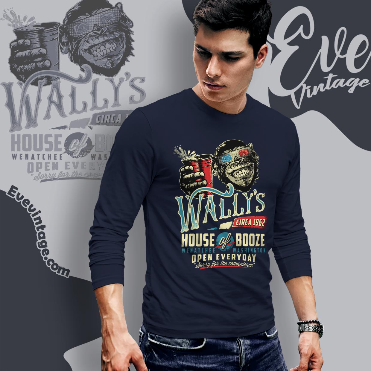 Wally’s House of Booze Shirt – Wenatchee Washington Dive Bar Tee Wally’s House of Booze Shirt – Wenatchee Washington Dive Bar Tee