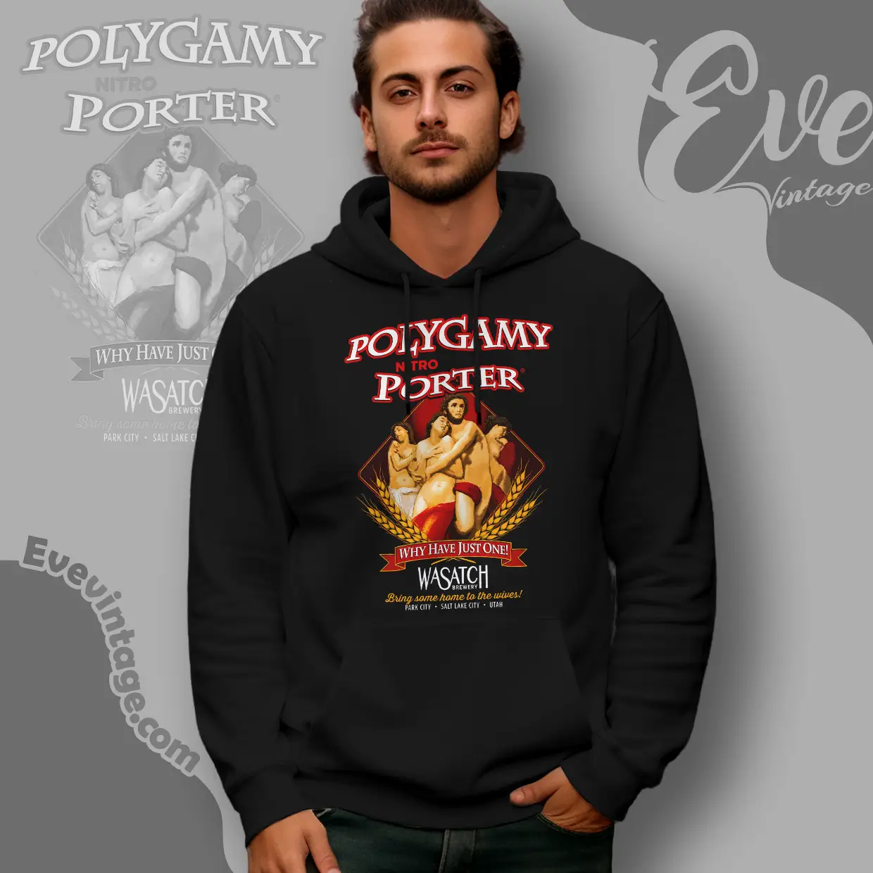 Wasatch Beer Polygamy Porter Hoodie Wasatch Beer Polygamy Porter Hoodie
