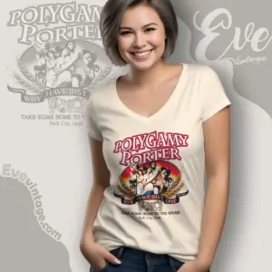 Wasatch Beer Polygamy Porter Shirt Why Have Just One V Neck TShirt