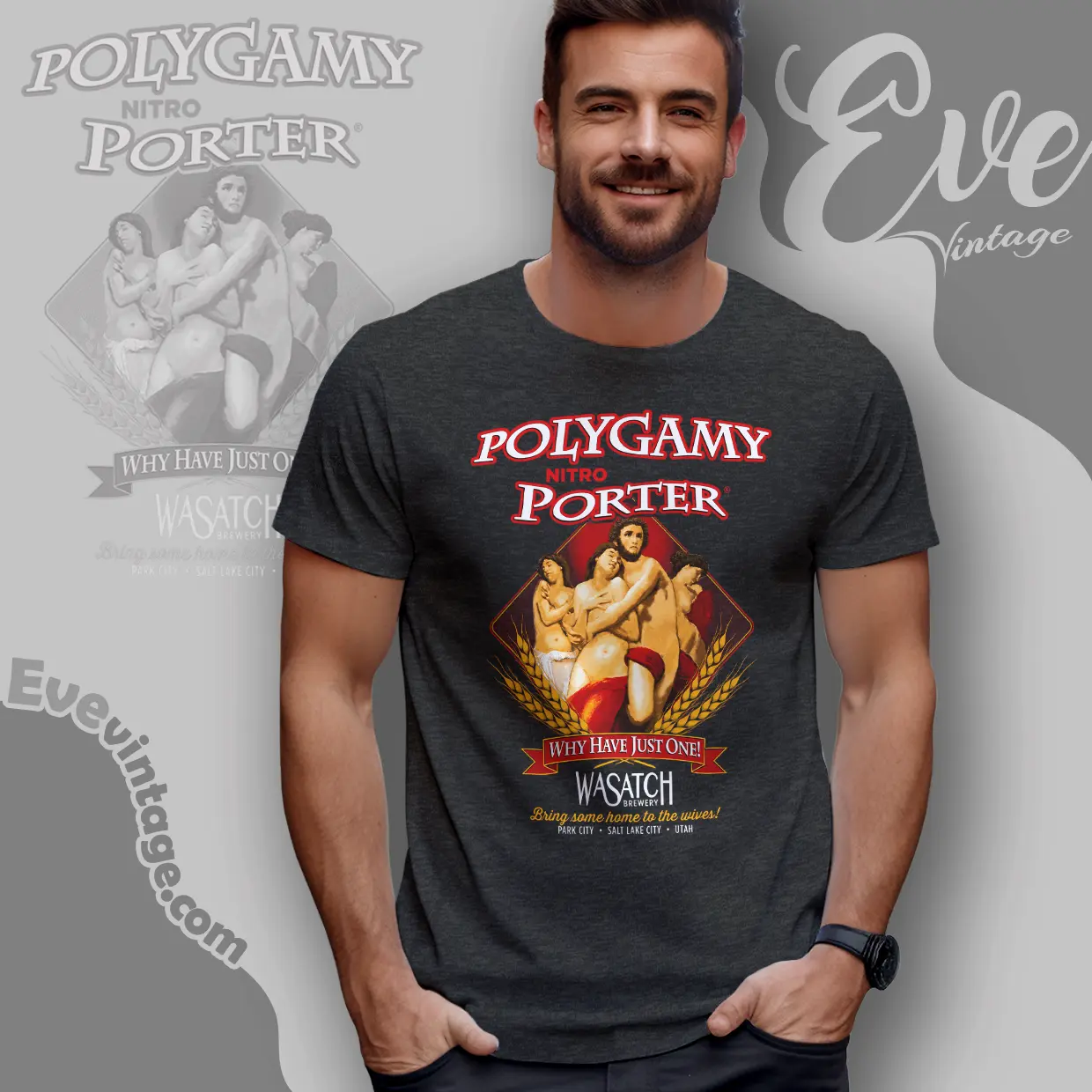 Wasatch Beer Polygamy Porter T shirt Wasatch Beer Polygamy Porter T shirt