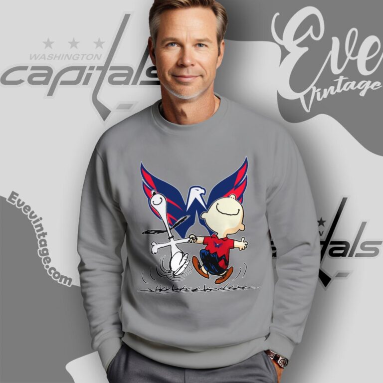 Washington Capitals Charlie Brown Snoopy Happy Dancing Shirt Sweatshirt Washington Capitals Charlie Brown Snoopy Happy Dancing Shirt Sweatshirt