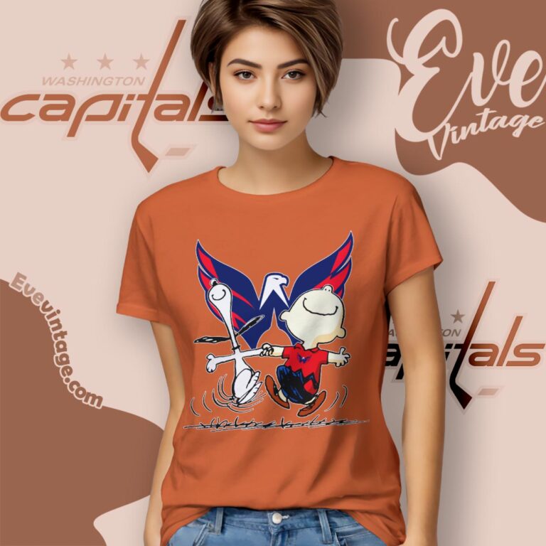 Washington Capitals Charlie Brown Snoopy Happy Dancing Shirt Women T Shirt Washington Capitals Charlie Brown Snoopy Happy Dancing Shirt Women T Shirt