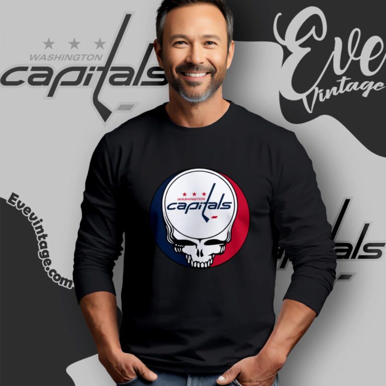 Washington Capitals Steal Your Face Grateful Dead Shirt Long Sleeve Tee Washington Capitals Steal Your Face Grateful Dead Shirt Long Sleeve Tee