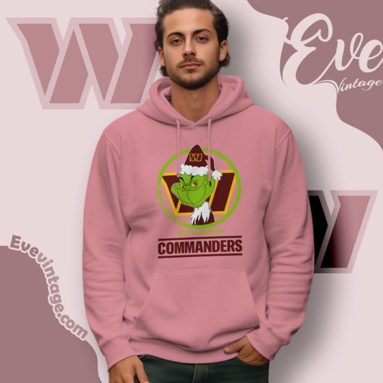 Washington Commanders Christmas Grinch Shirt I Hate People But I Love My Commanders Hoodie Washington Commanders Christmas Grinch Shirt I Hate People But I Love My Commanders Hoodie