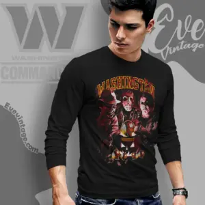 Washington Commanders Horror Halloween Shirt Long Sleeve Tee
