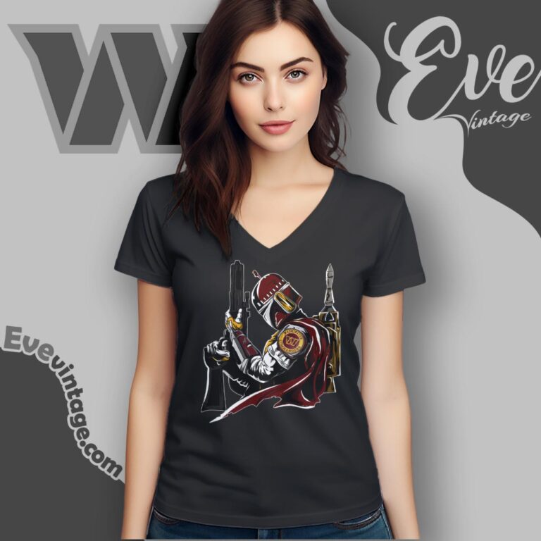 Washington Commanders Mandalorian Star Wars Shirt V Neck TShirt Washington Commanders Mandalorian Star Wars Shirt V Neck TShirt