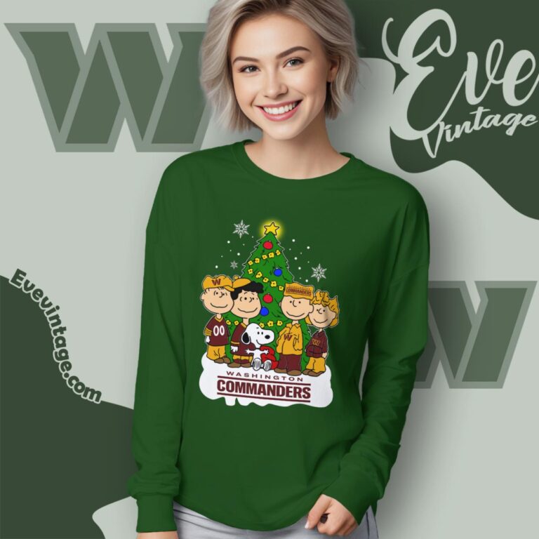 Washington Commanders Snoopy The Peanuts Christmas Shirt Long Sleeve Tee Washington Commanders Snoopy The Peanuts Christmas Shirt Long Sleeve Tee