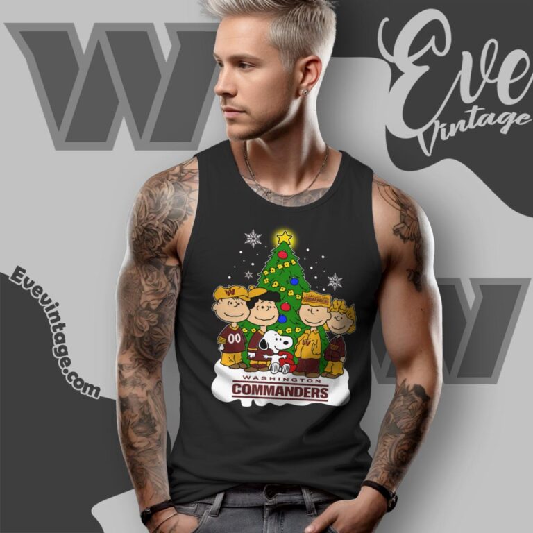 Washington Commanders Snoopy The Peanuts Christmas Shirt Tank Top Racerback Washington Commanders Snoopy The Peanuts Christmas Shirt Tank Top Racerback