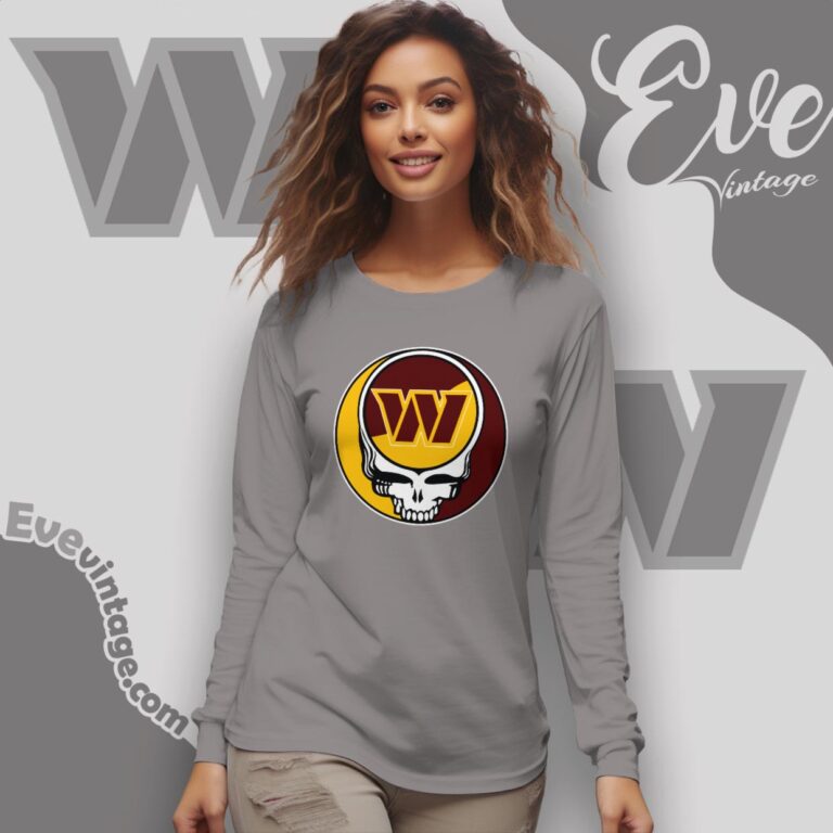 Washington Commanders Steal Your Face Grateful Dead Shirt Long Sleeve Tee Washington Commanders Steal Your Face Grateful Dead Shirt Long Sleeve Tee