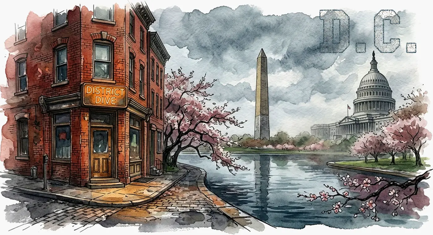 Washington D.C. Dive Bar Graphic Tee artwork