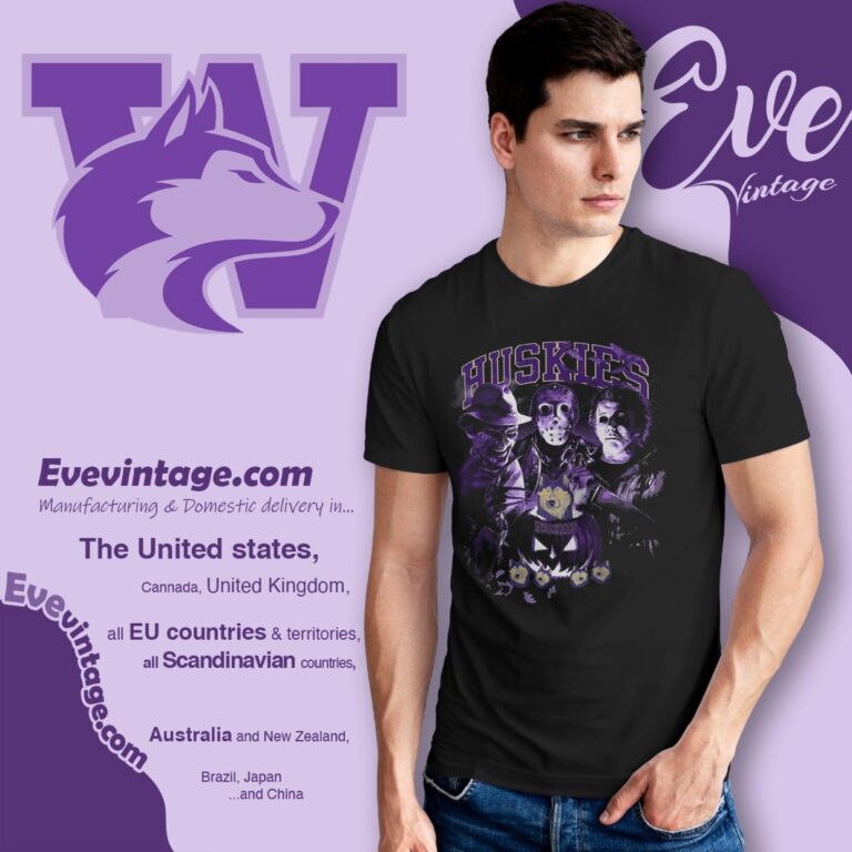 Washington Huskies Halloween Horror Movie Shirt T shirt Washington Huskies Halloween Horror Movie Shirt T shirt