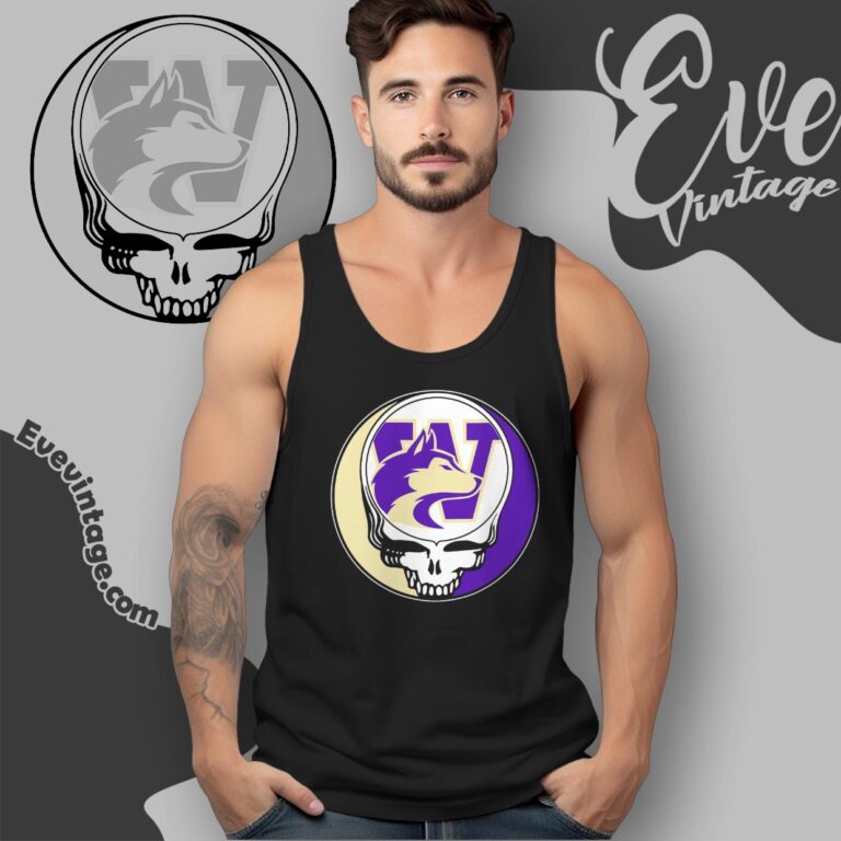 Washington Huskies Steal Your Face Stealie Shirt Tank Top Racerback Washington Huskies Steal Your Face Stealie Shirt Tank Top Racerback