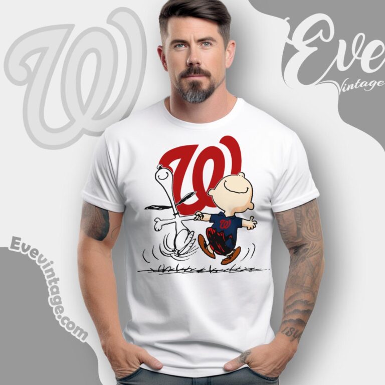 Washington Nationals Charlie Brown Snoopy Happy Dancing Shirt T Shirt Washington Nationals Charlie Brown Snoopy Happy Dancing Shirt T Shirt