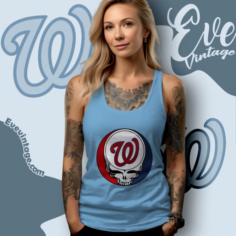 Washington Nationals Steal Your Face Grateful Dead Shirt Tank Top Racerback Washington Nationals Steal Your Face Grateful Dead Shirt Tank Top Racerback