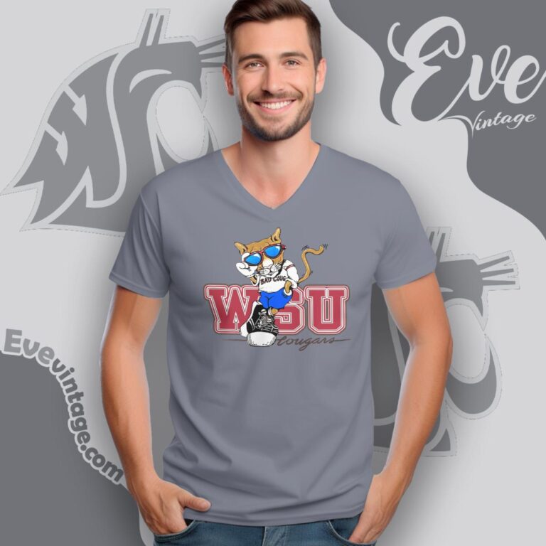 Washington State University Cougars Shirt V Neck TShirt Washington State University Cougars Shirt V Neck TShirt