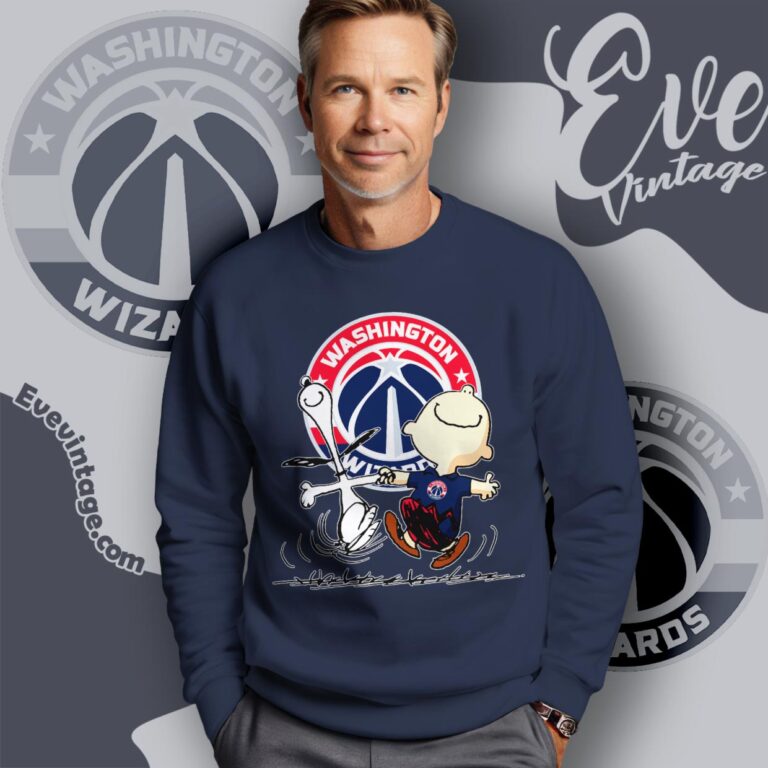 Washington Wizards Charlie Brown Snoopy Happy Dancing Shirt Sweatshirt Washington Wizards Charlie Brown Snoopy Happy Dancing Shirt Sweatshirt