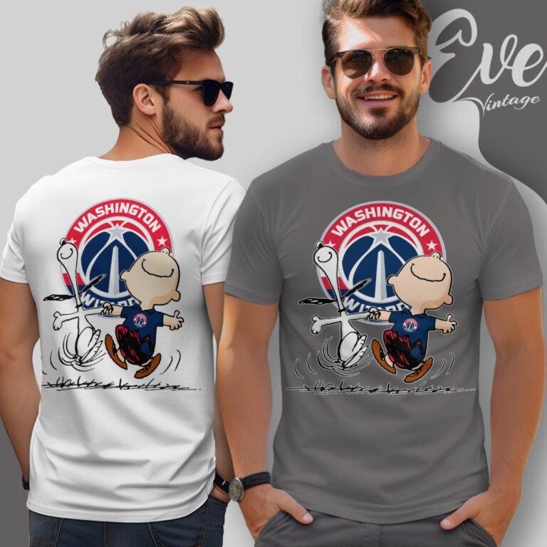 Washington Wizards Charlie Brown Snoopy Happy Dancing Shirt T Shirt Washington Wizards Charlie Brown Snoopy Happy Dancing Shirt T Shirt