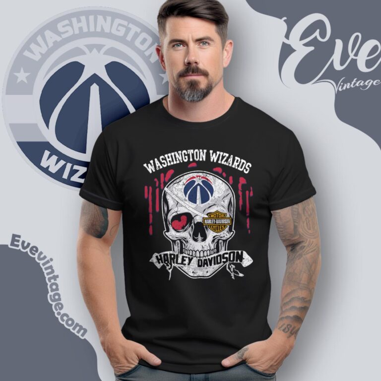 Washington Wizards Harley Davidson Skull Shirt T Shirt Washington Wizards Harley Davidson Skull Shirt T Shirt