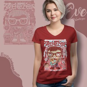 Weezer Comic Shirt Island In The Sun V Neck TShirt